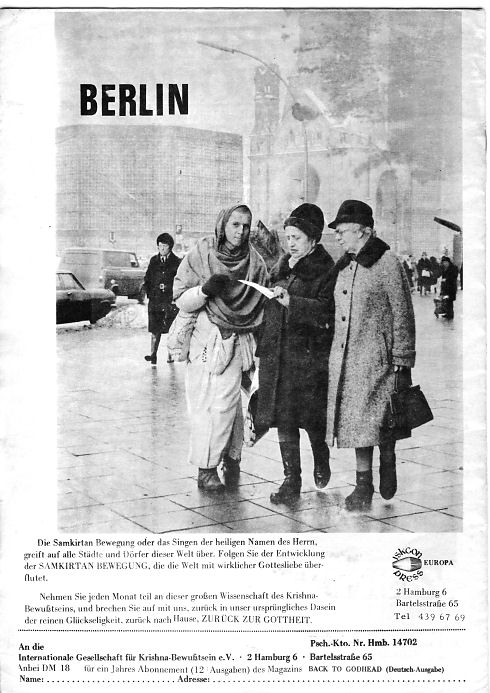 Back To Godhead Magazin Hamburg 1972